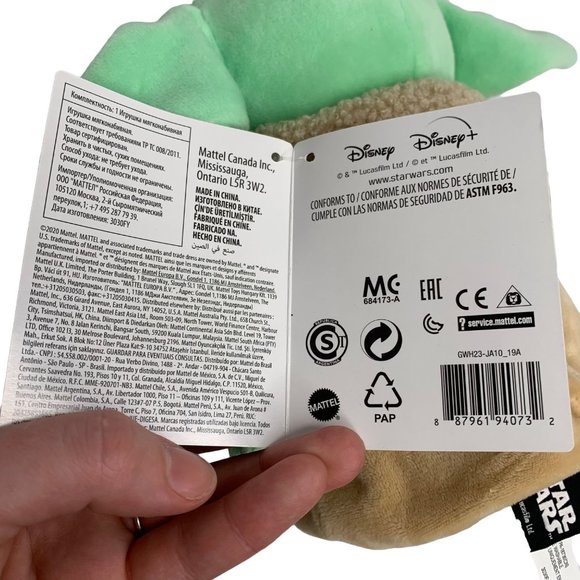 Star Wars Mandalorian The Child 8" Plush Baby Yoda Stuffed Doll Toy - Picture 4 of 7